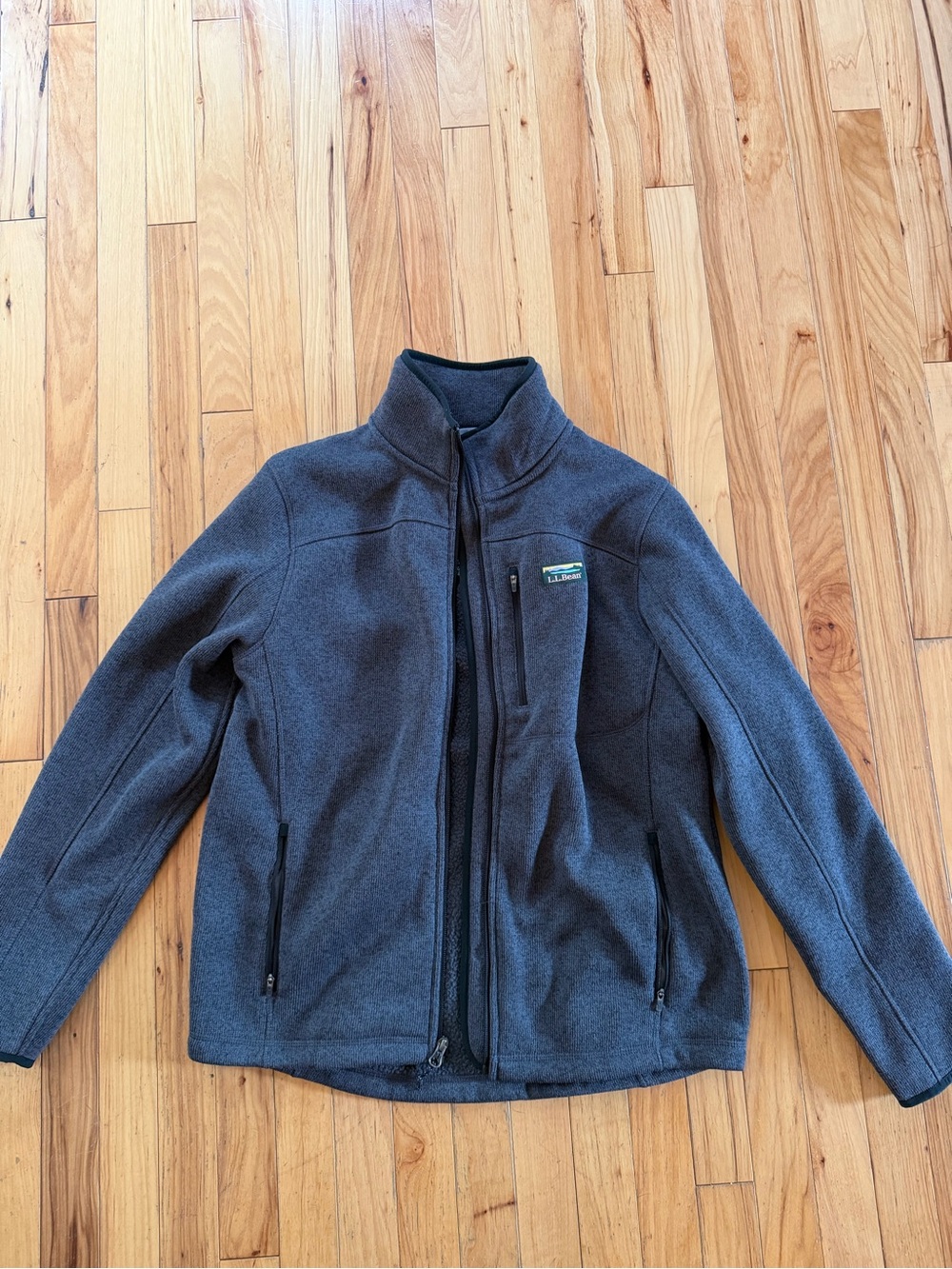 NWT - L.L. Bean Men's Dark Gray Lightweight Fleece Jacket